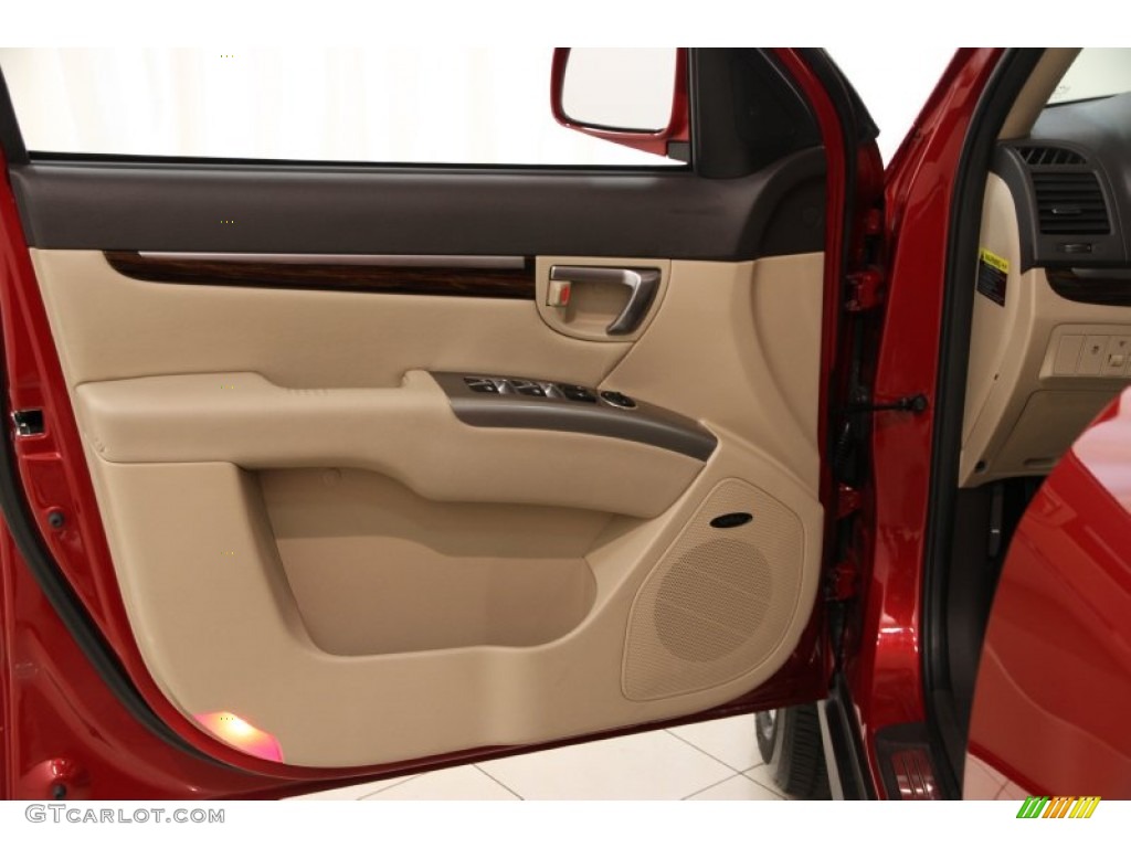 2011 Hyundai Santa Fe Limited Beige Door Panel Photo #93871654