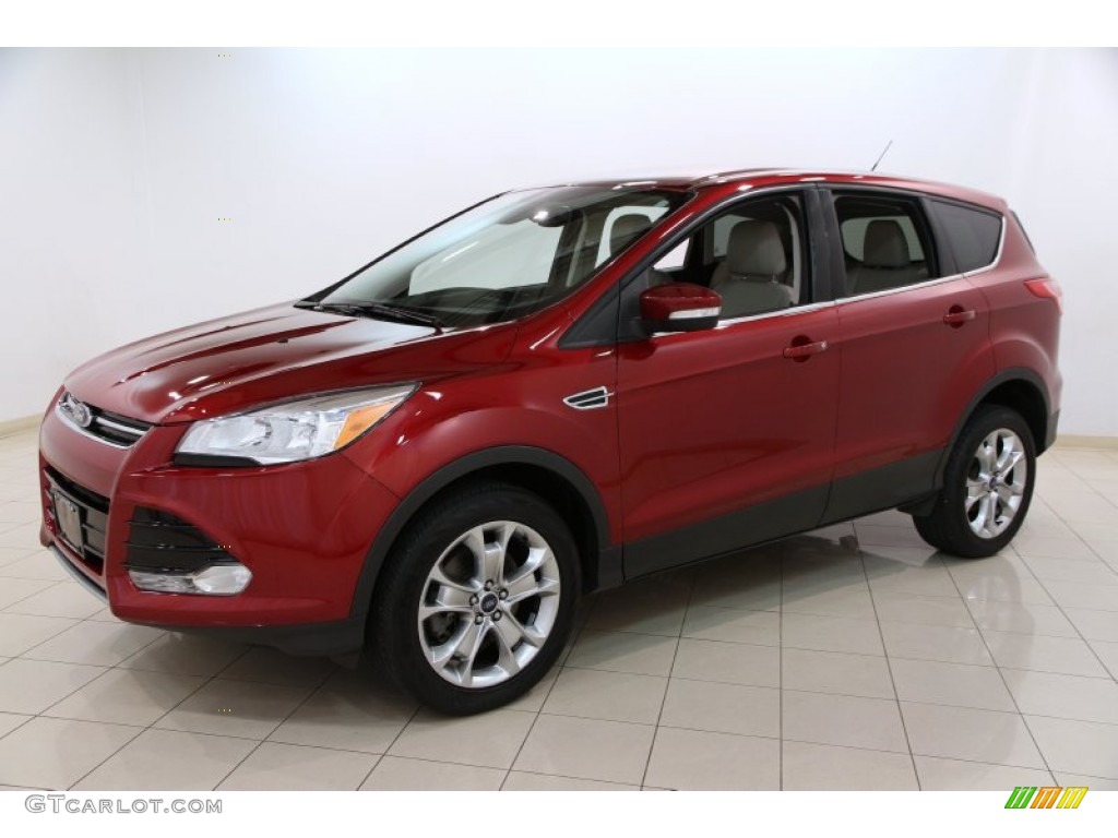 2013 Escape SEL 2.0L EcoBoost 4WD - Ruby Red Metallic / Medium Light Stone photo #3