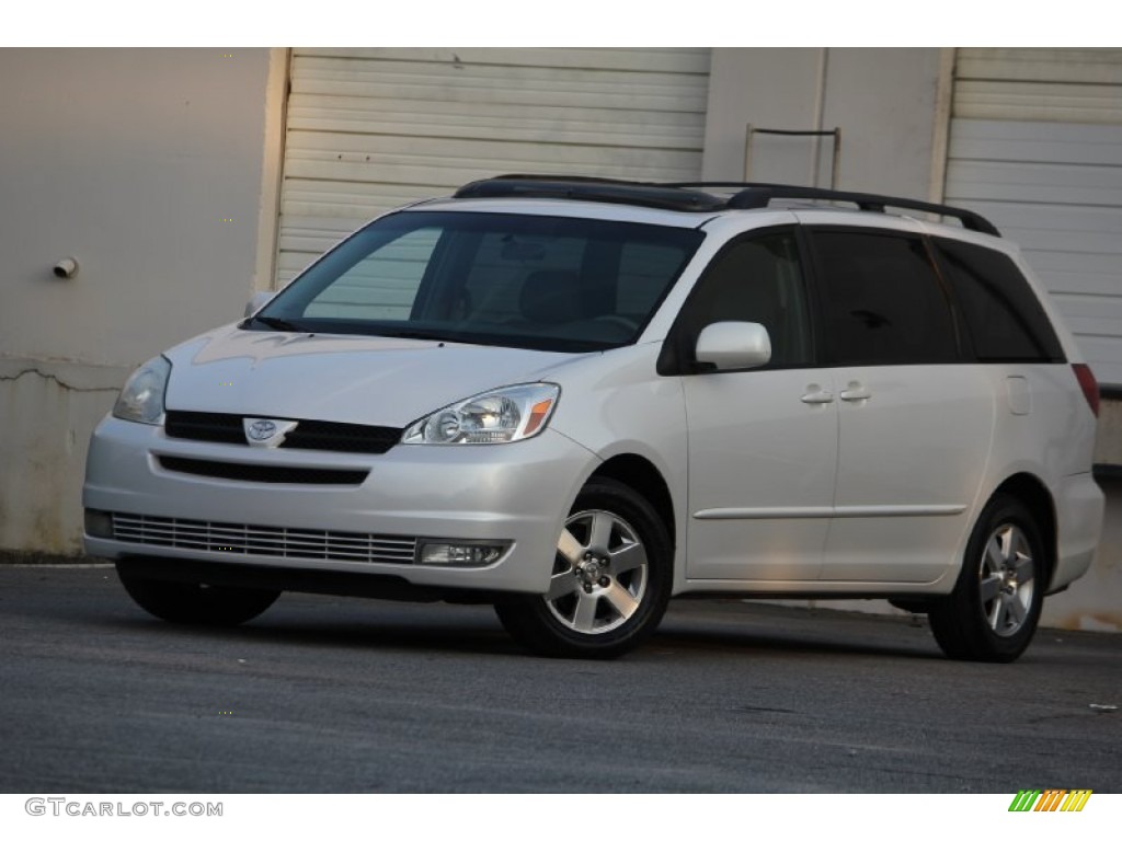 2004 Sienna XLE - Arctic Frost White Pearl / Stone Gray photo #1