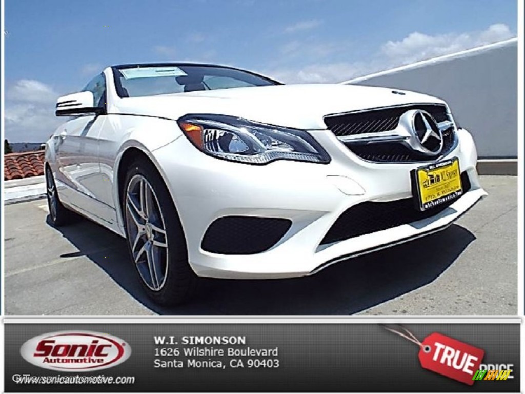 2014 E 350 Cabriolet - Diamond White Metallic / Grey/Black photo #1