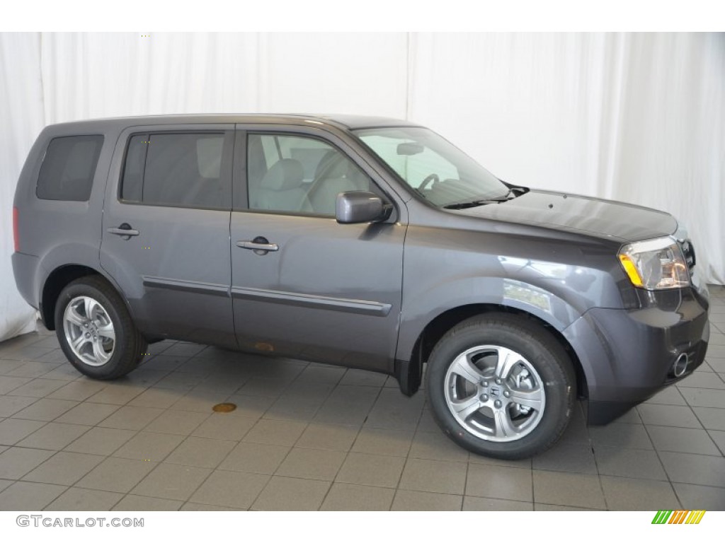 2014 Pilot EX-L 4WD - Modern Steel Metallic / Gray photo #4