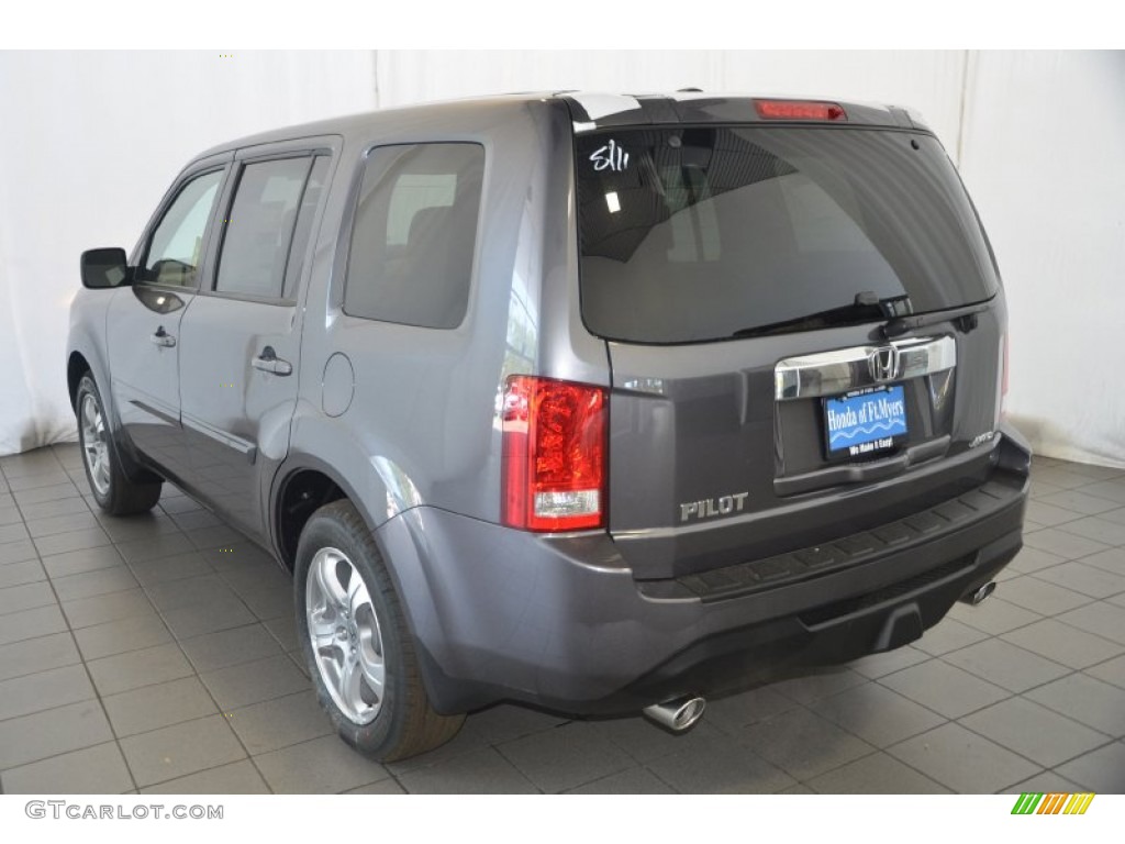 2014 Pilot EX-L 4WD - Modern Steel Metallic / Gray photo #5