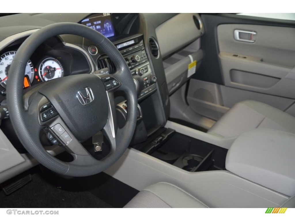 2014 Pilot EX - Alabaster Silver Metallic / Gray photo #9