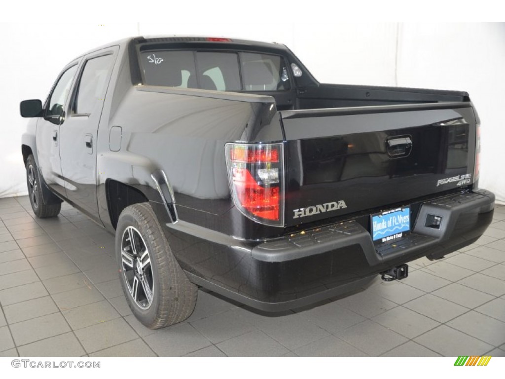 2014 Ridgeline Sport - Crystal Black Pearl / Black photo #5