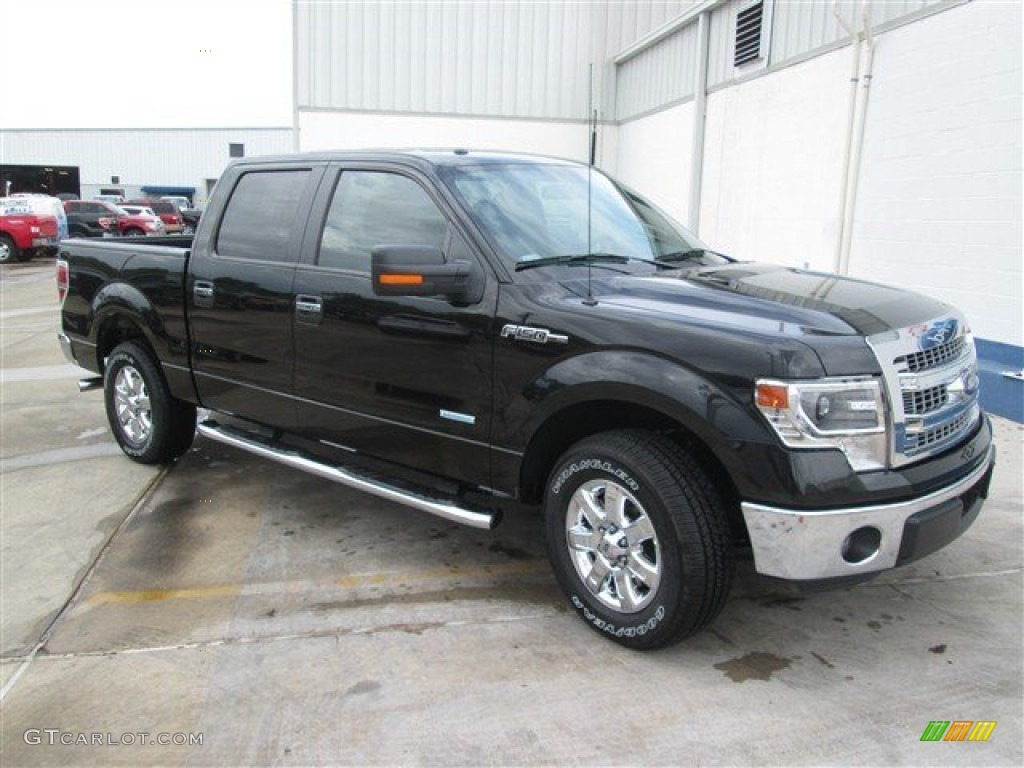 2014 F150 XLT SuperCrew - Tuxedo Black / Steel Grey photo #1