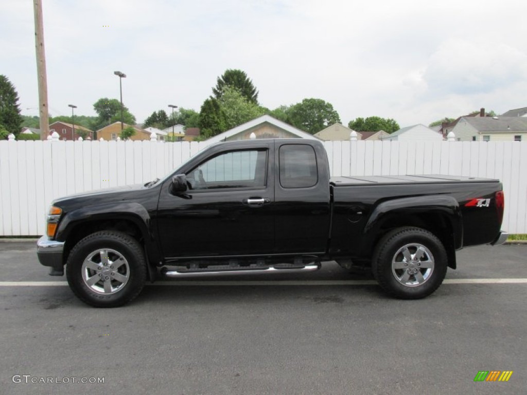 Black 2011 Chevrolet Colorado LT Extended Cab 4x4 Exterior Photo #93884350