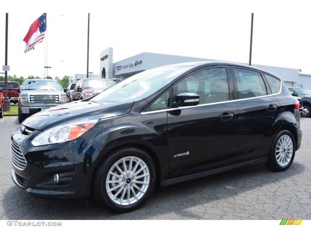 2014 C-Max Hybrid SEL - Tuxedo Black / Medium Light Stone photo #3