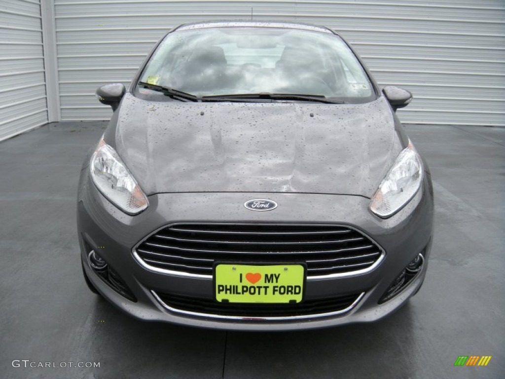 2014 Fiesta Titanium Hatchback - Storm Gray / Charcoal Black photo #8