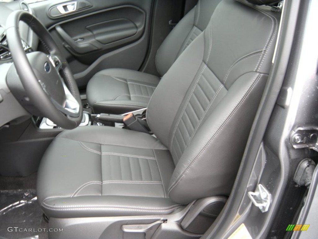 2014 Fiesta Titanium Hatchback - Storm Gray / Charcoal Black photo #23