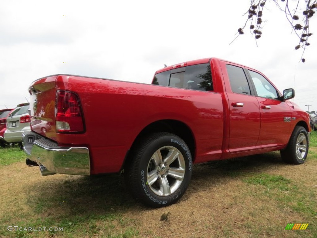 2014 1500 Big Horn Crew Cab - Flame Red / Black/Diesel Gray photo #3