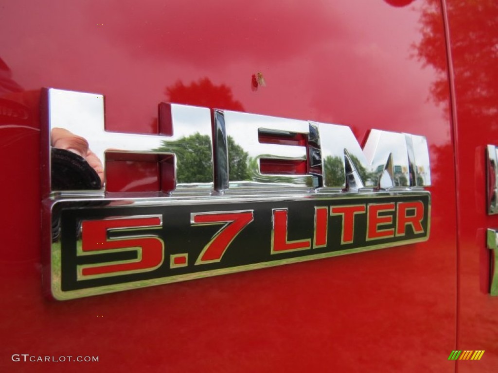 2014 1500 Big Horn Crew Cab - Flame Red / Black/Diesel Gray photo #6