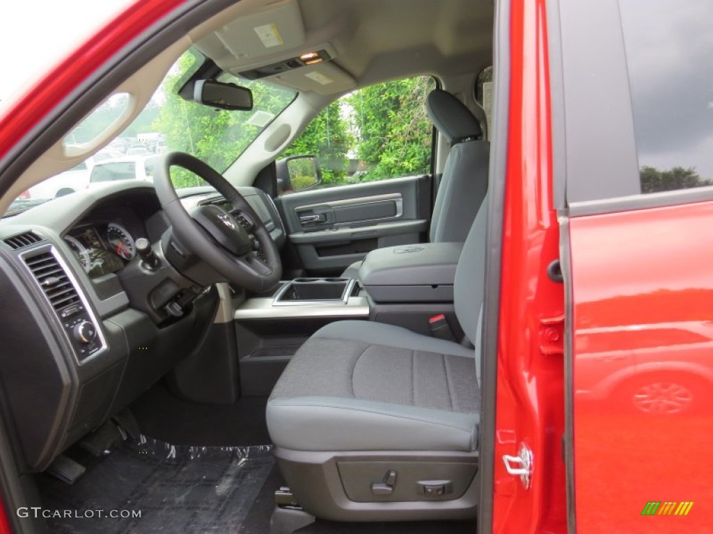 2014 1500 Big Horn Crew Cab - Flame Red / Black/Diesel Gray photo #7