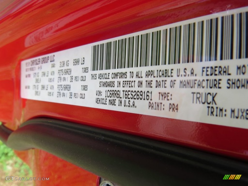 2014 1500 Big Horn Crew Cab - Flame Red / Black/Diesel Gray photo #10