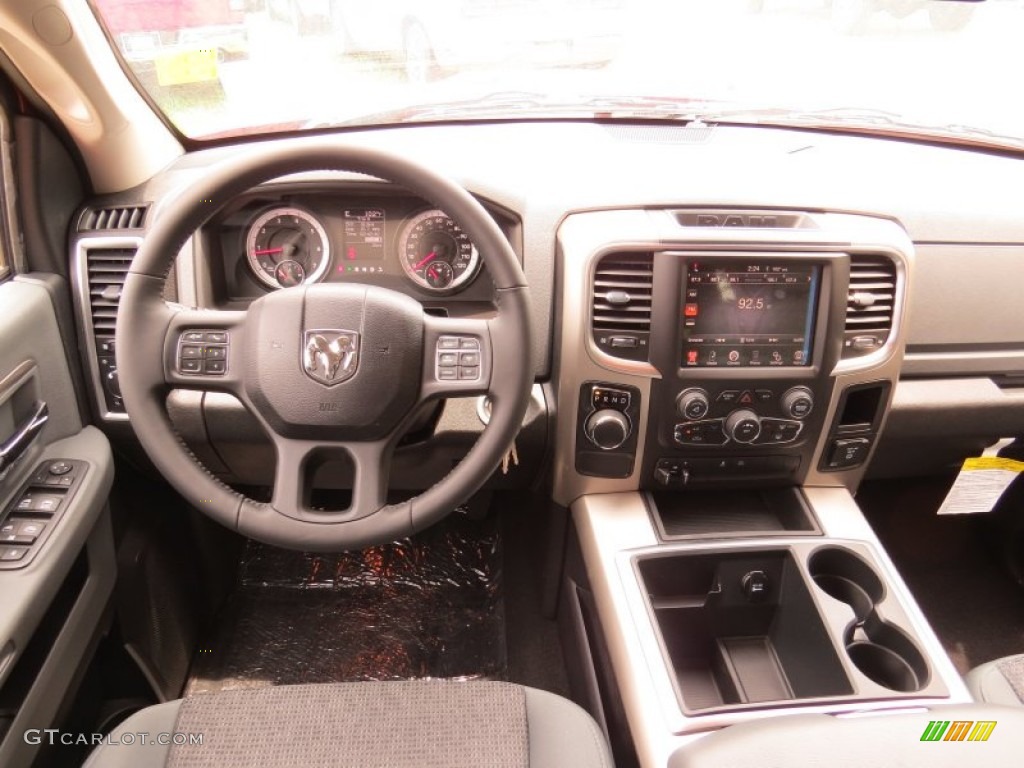 2014 1500 SLT Quad Cab - Flame Red / Black/Diesel Gray photo #8