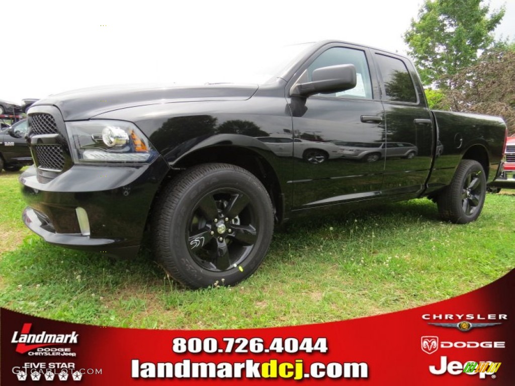 2014 1500 Express Quad Cab - Black / Black/Diesel Gray photo #1