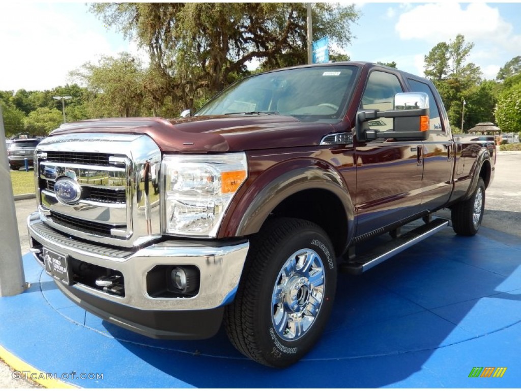 2015 F250 Super Duty Lariat Crew Cab 4x4 - Bronze Fire / Adobe photo #1