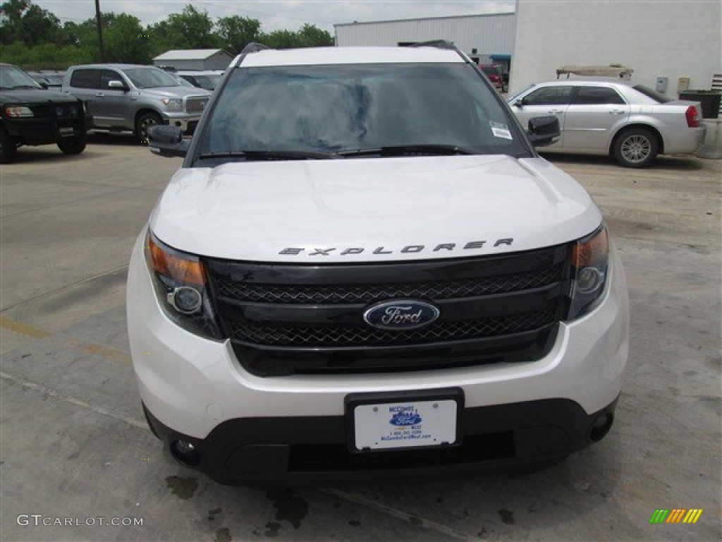 2014 Explorer Sport 4WD - White Platinum / Sport Charcoal Black photo #2