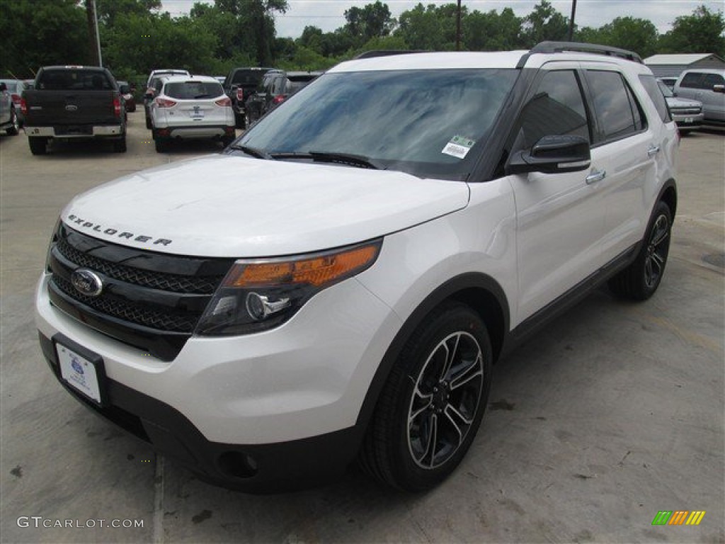 2014 Explorer Sport 4WD - White Platinum / Sport Charcoal Black photo #3