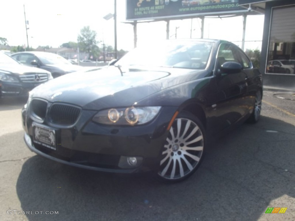 2009 3 Series 328xi Coupe - Jet Black / Cream Beige Dakota Leather photo #1