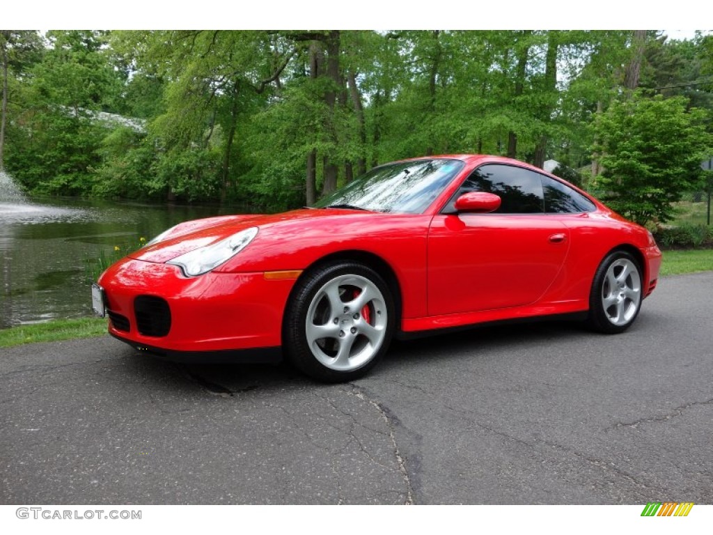 2003 911 Carrera 4S Coupe - Guards Red / Black photo #1