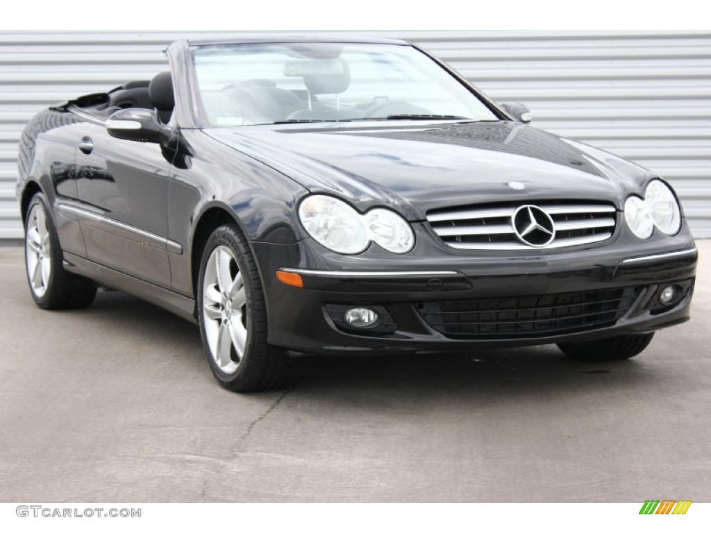 2006 CLK 350 Cabriolet - Black / Black photo #1