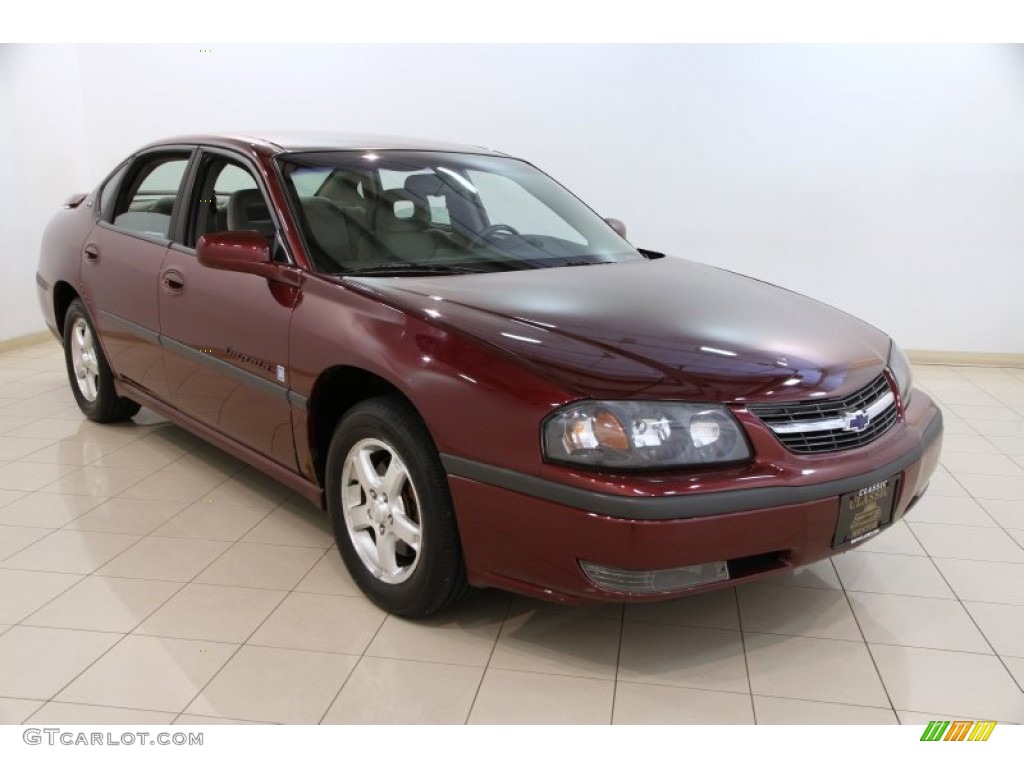 2002 Impala LS - Dark Carmine Red Metallic / Medium Gray photo #1