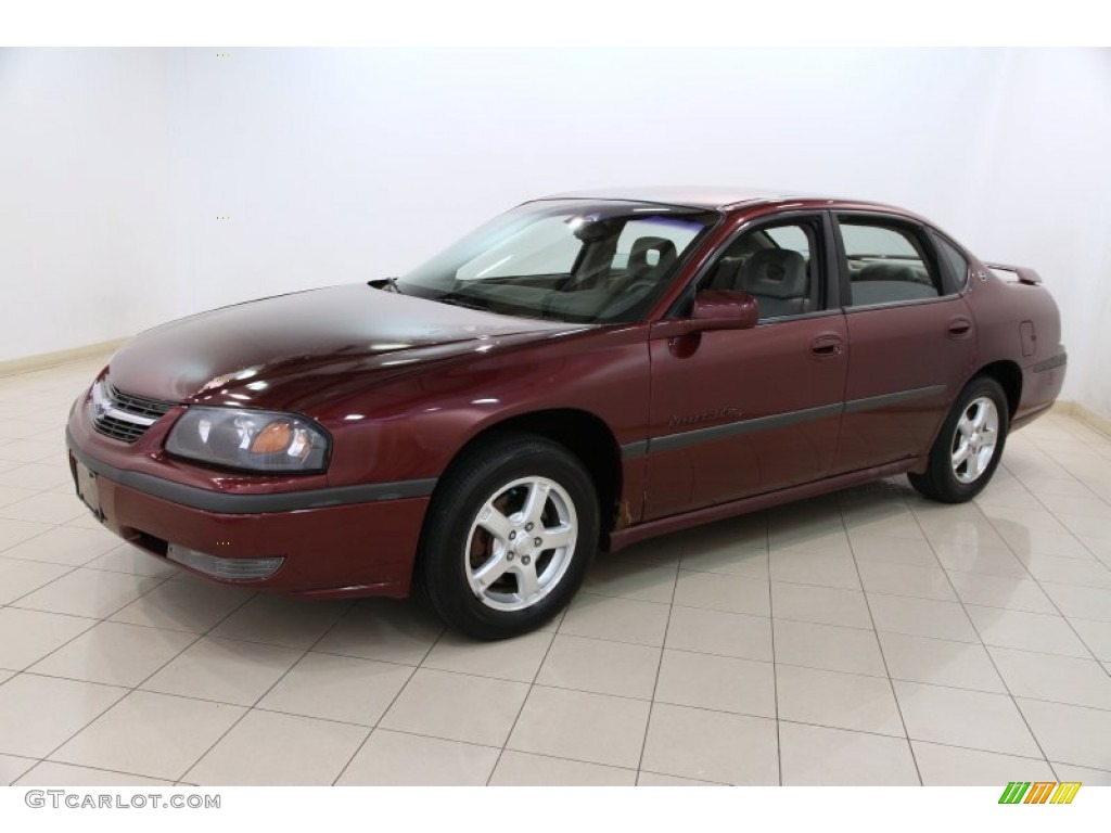 2002 Impala LS - Dark Carmine Red Metallic / Medium Gray photo #3