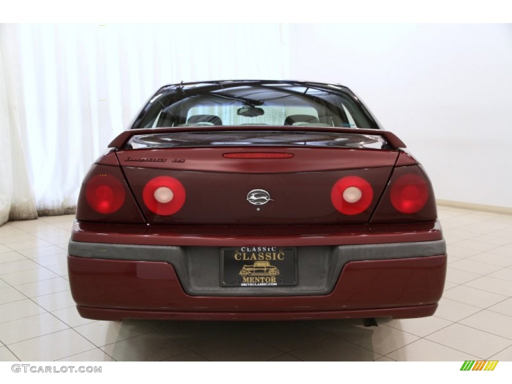 2002 Impala LS - Dark Carmine Red Metallic / Medium Gray photo #14