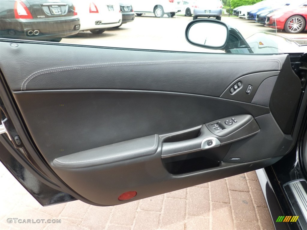 2010 Chevrolet Corvette ZR1 Ebony Black Door Panel Photo #93893743