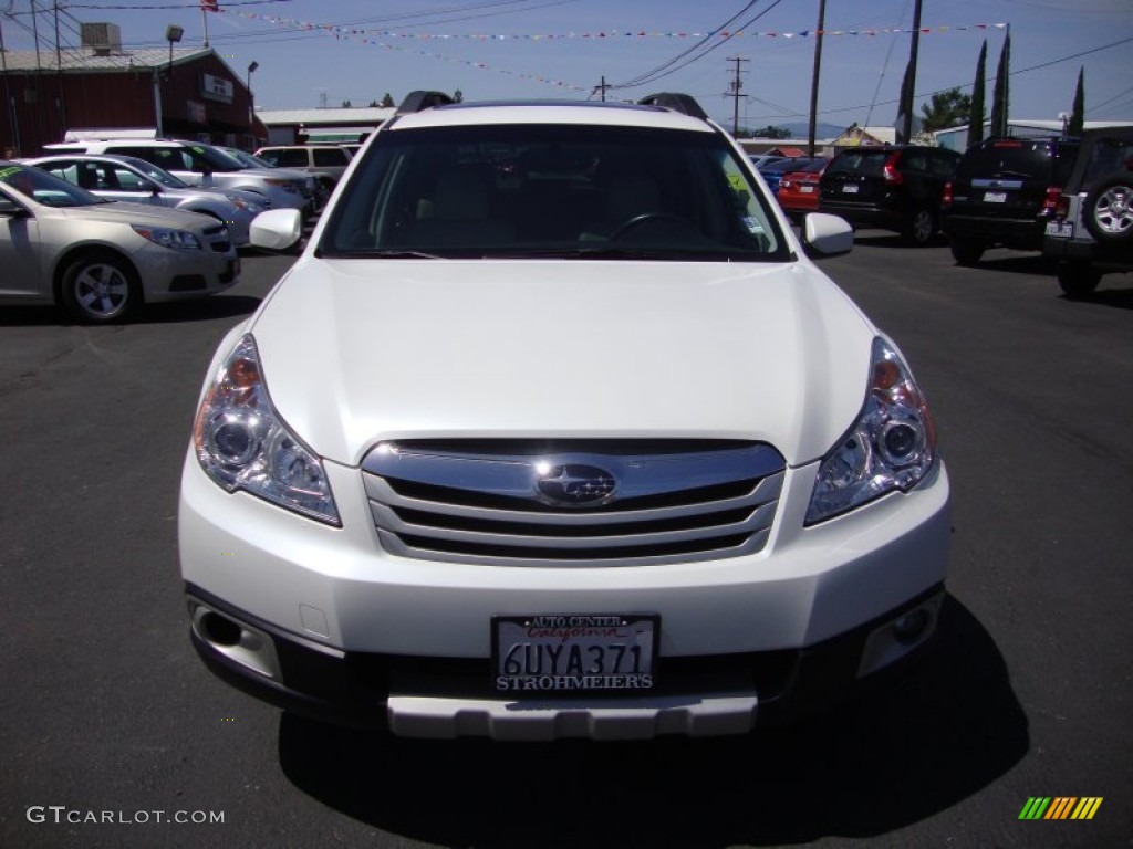 2012 Outback 2.5i Limited - Satin White Pearl / Warm Ivory photo #2