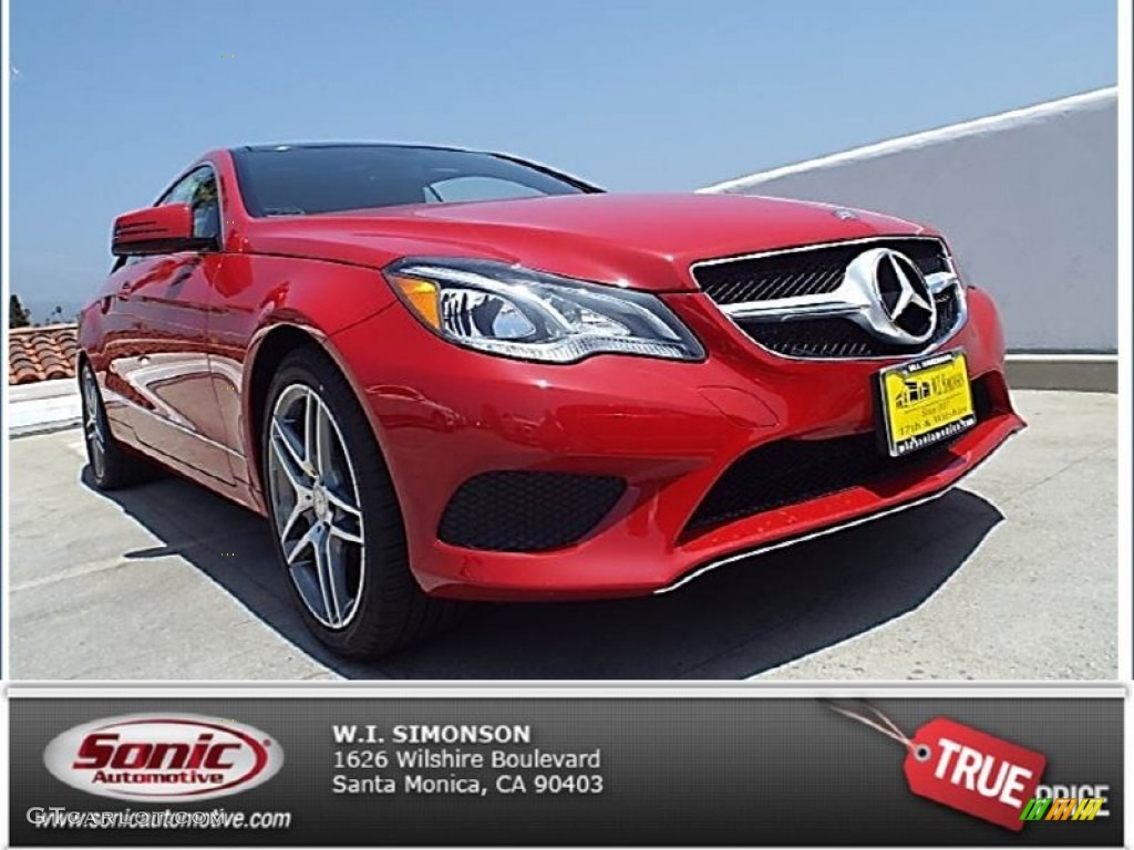 2014 E 350 Coupe - Mars Red / Black photo #1