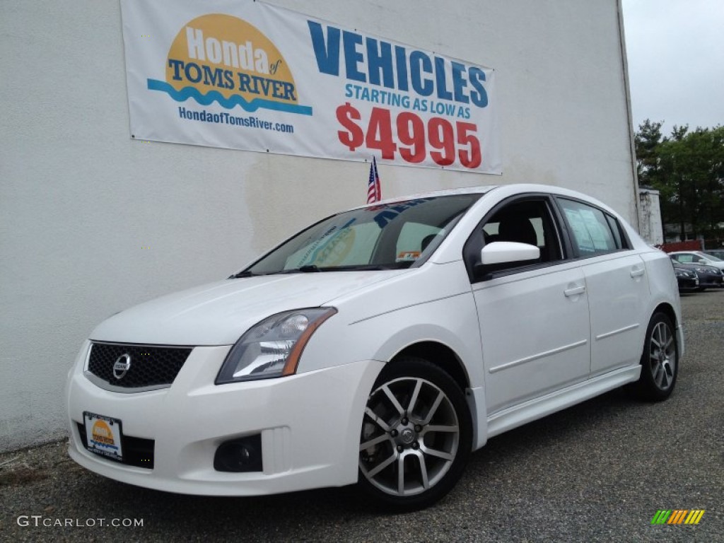 2008 Sentra SE-R Spec V - Fresh Powder White / SE-R Charcoal photo #1