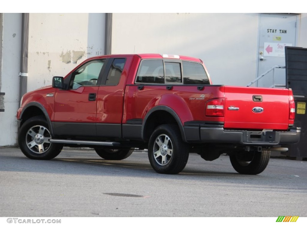 2005 F150 FX4 SuperCab 4x4 - Bright Red / Black photo #5