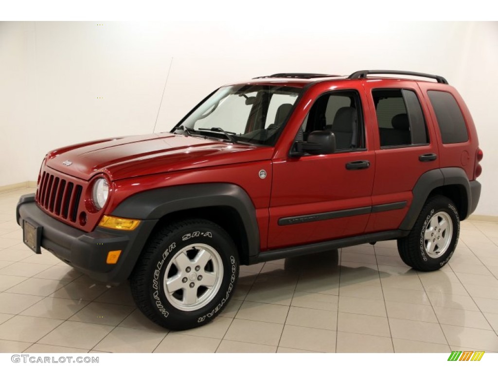 Inferno Red Crystal Pearl 2007 Jeep Liberty Sport 4x4 Exterior Photo #93902324