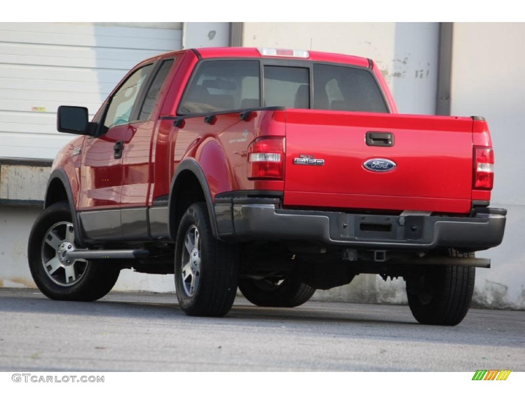 2005 F150 FX4 SuperCab 4x4 - Bright Red / Black photo #12