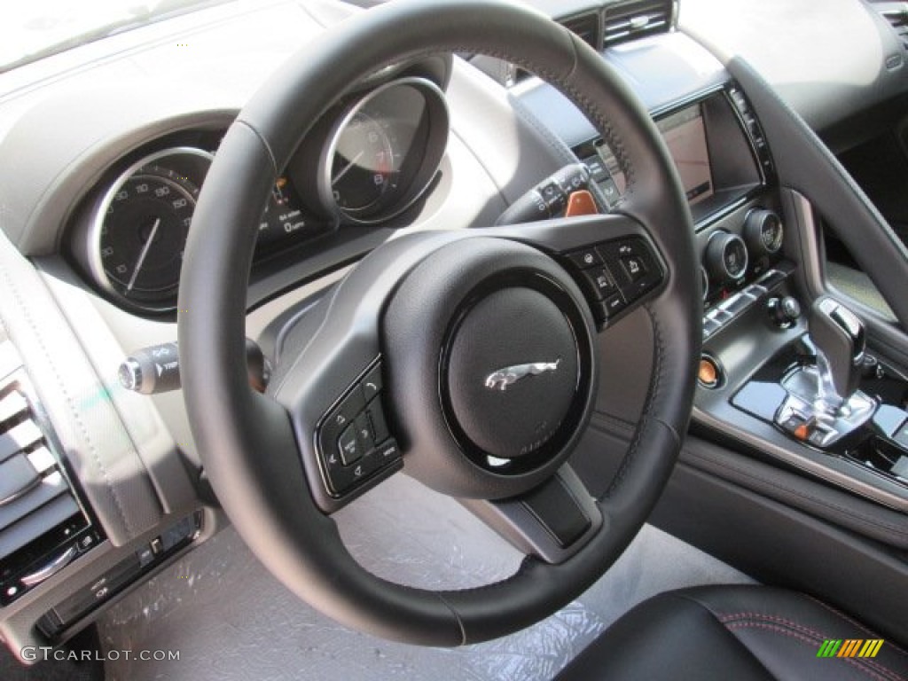 2014 Jaguar F-TYPE V8 S Jet Steering Wheel Photo #93905129