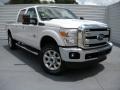 White Platinum 2015 Ford F350 Super Duty Lariat Crew Cab 4x4 Exterior