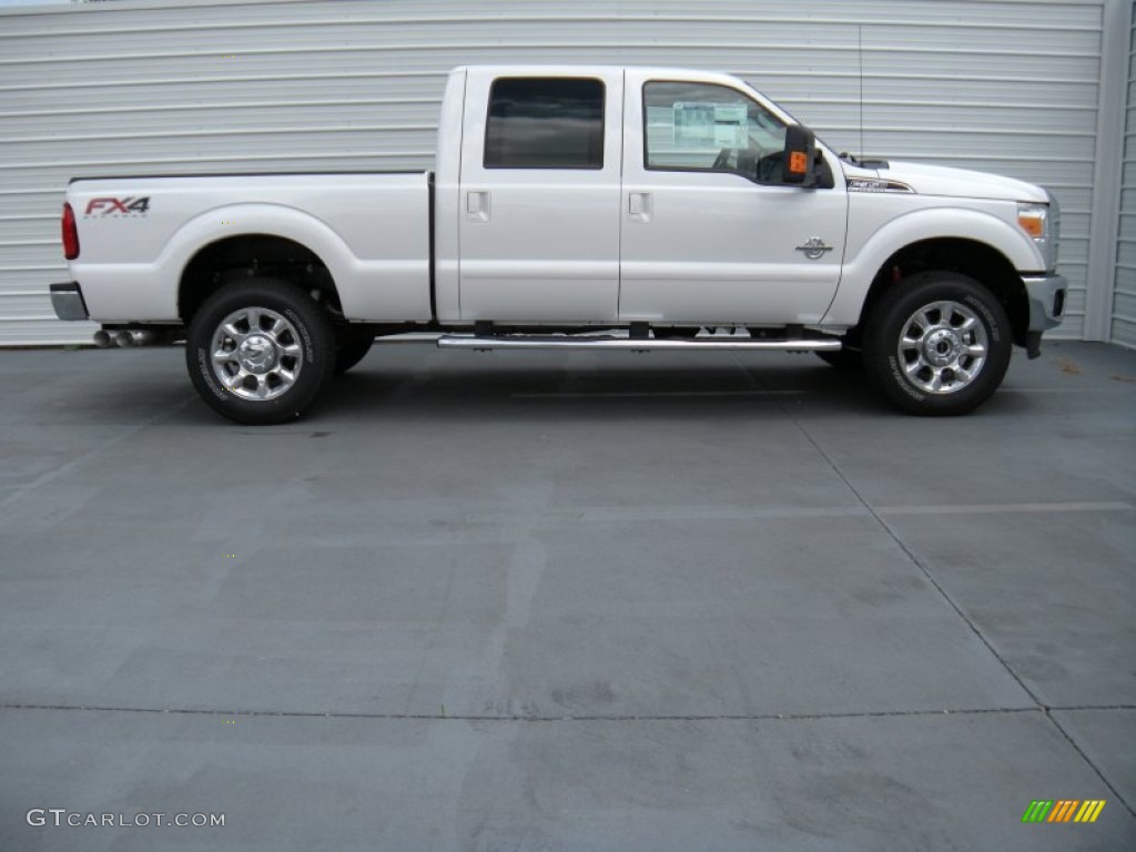 White Platinum 2015 Ford F350 Super Duty Lariat Crew Cab 4x4 Exterior Photo #93906104