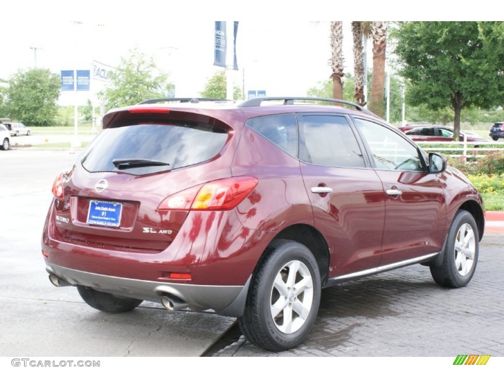 2010 Murano SL AWD - Merlot Red Metallic / Black photo #9