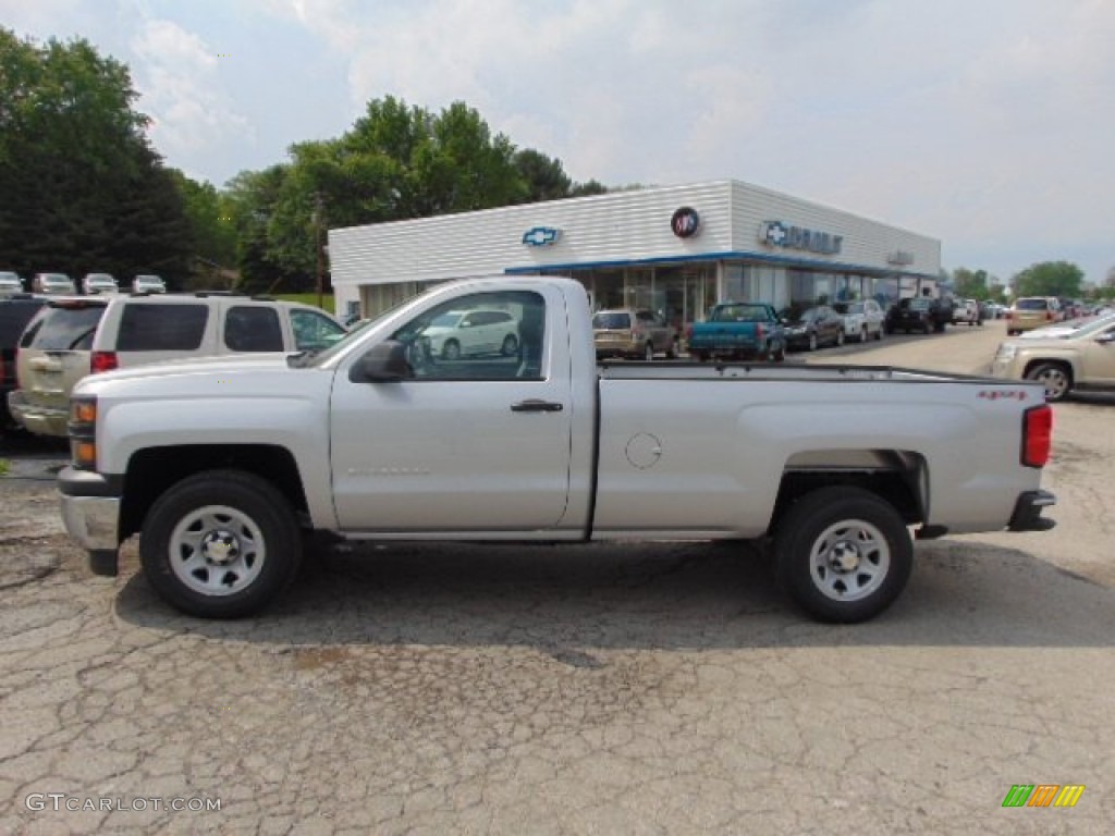 2014 Silverado 1500 WT Regular Cab 4x4 - Silver Ice Metallic / Jet Black/Dark Ash photo #2