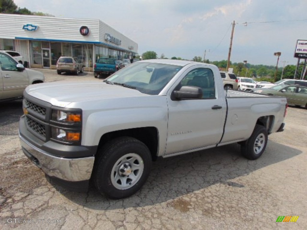 2014 Silverado 1500 WT Regular Cab 4x4 - Silver Ice Metallic / Jet Black/Dark Ash photo #7