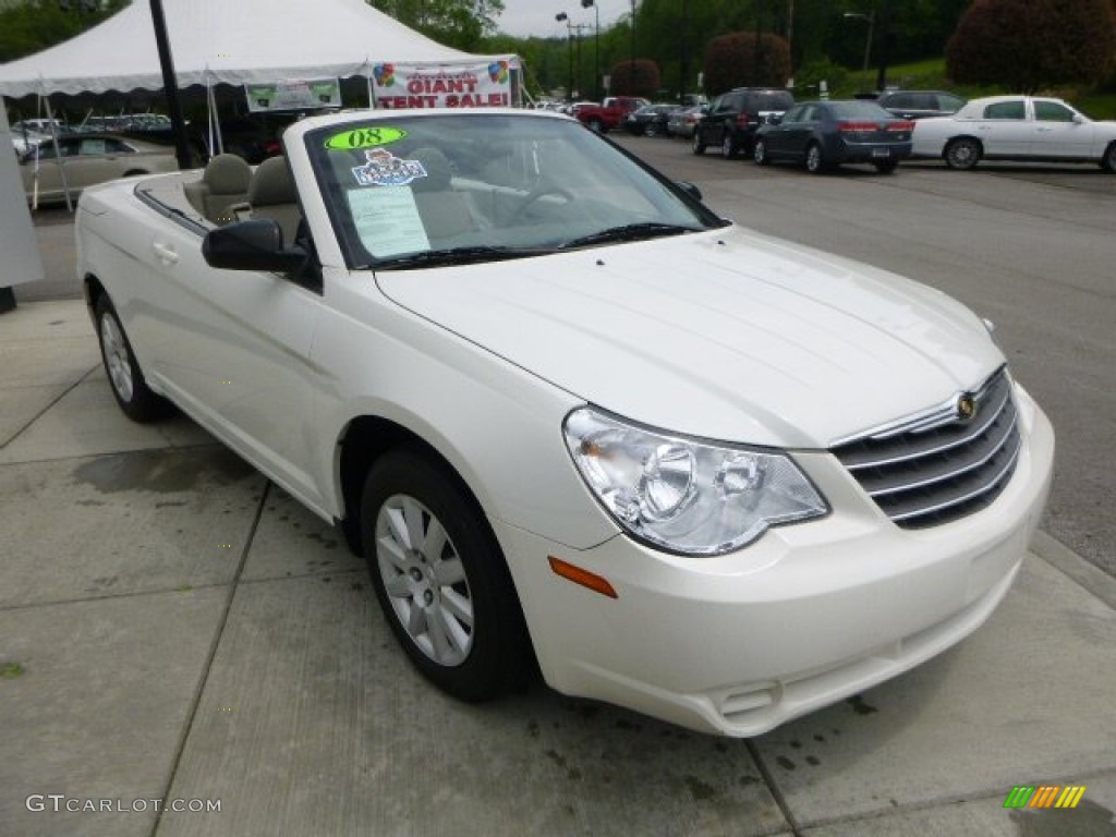 Stone White 2008 Chrysler Sebring LX Convertible Exterior Photo #93910685