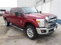 2015 Ruby Red Ford F250 Super Duty Lariat Crew Cab 4x4  photo #1