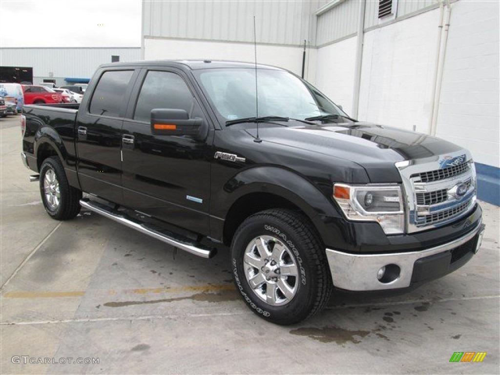 2014 F150 XLT SuperCrew - Tuxedo Black / Steel Grey photo #1