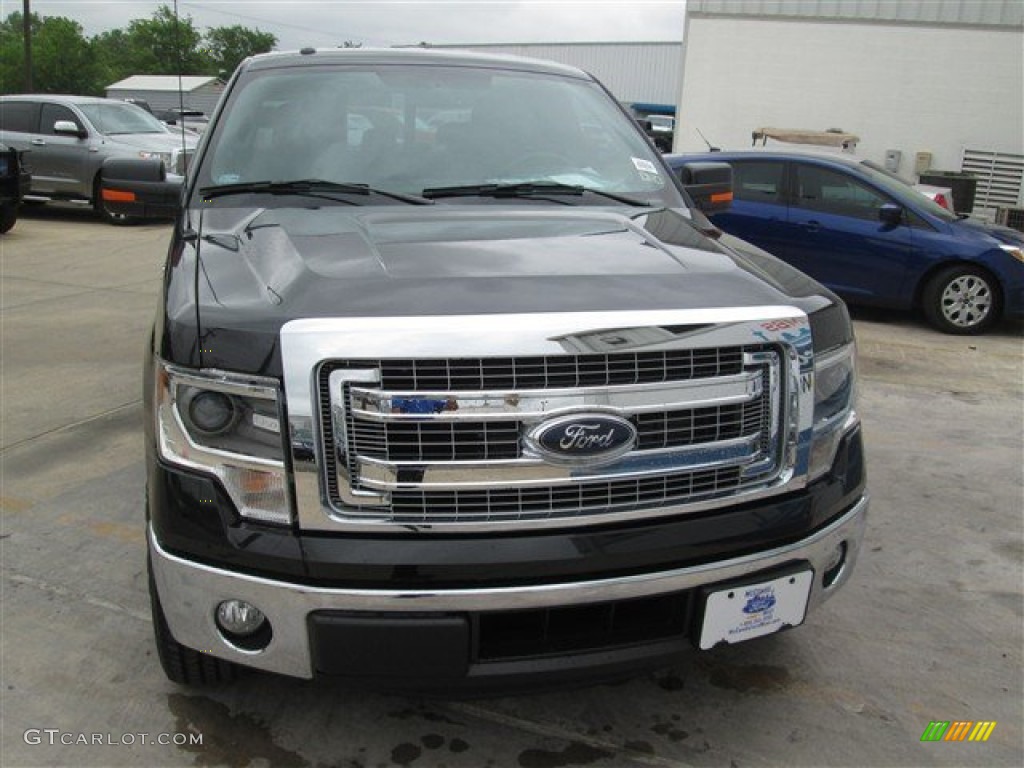 2014 F150 XLT SuperCrew - Tuxedo Black / Steel Grey photo #2