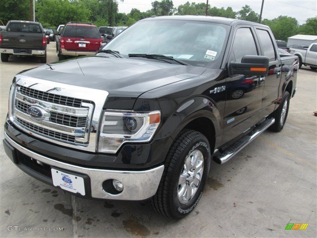 2014 F150 XLT SuperCrew - Tuxedo Black / Steel Grey photo #3
