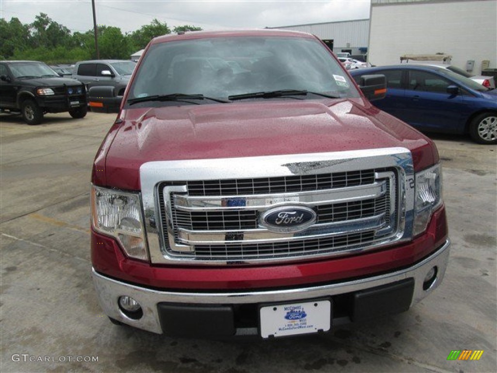 2014 F150 XLT SuperCrew - Ruby Red / Steel Grey photo #2