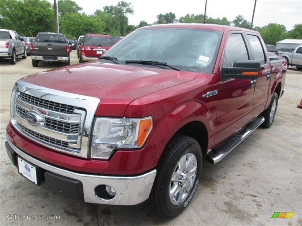 2014 F150 XLT SuperCrew - Ruby Red / Steel Grey photo #3