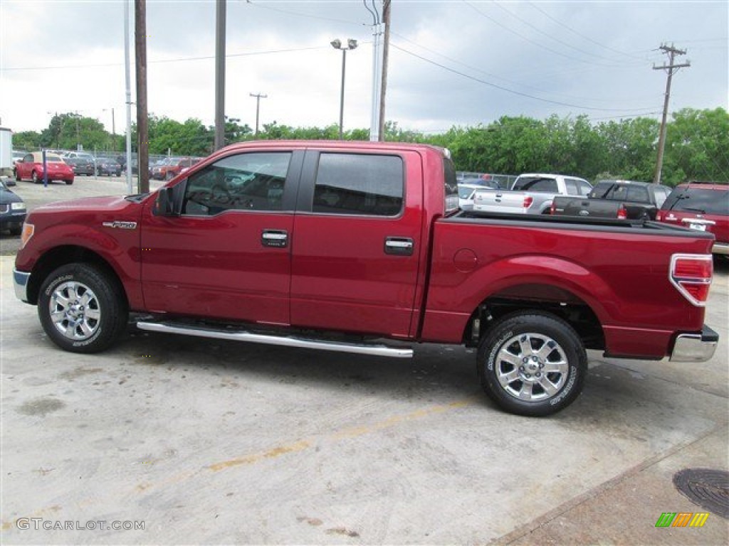 2014 F150 XLT SuperCrew - Ruby Red / Steel Grey photo #4