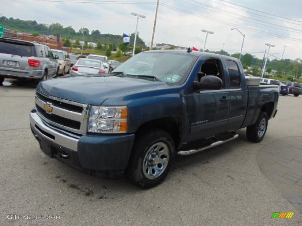 2011 Silverado 1500 LS Extended Cab - Blue Granite Metallic / Dark Titanium photo #5